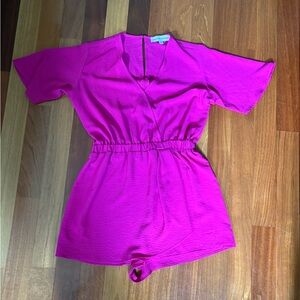 Emma & Michele Fuchsia Romper